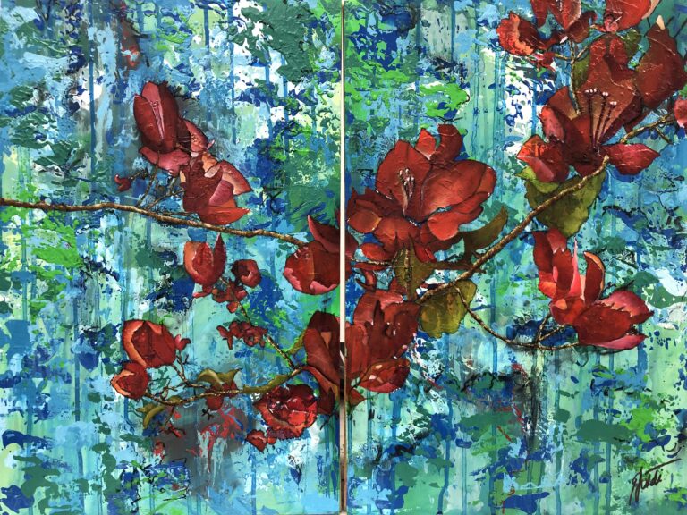 Blumen am Zweig
