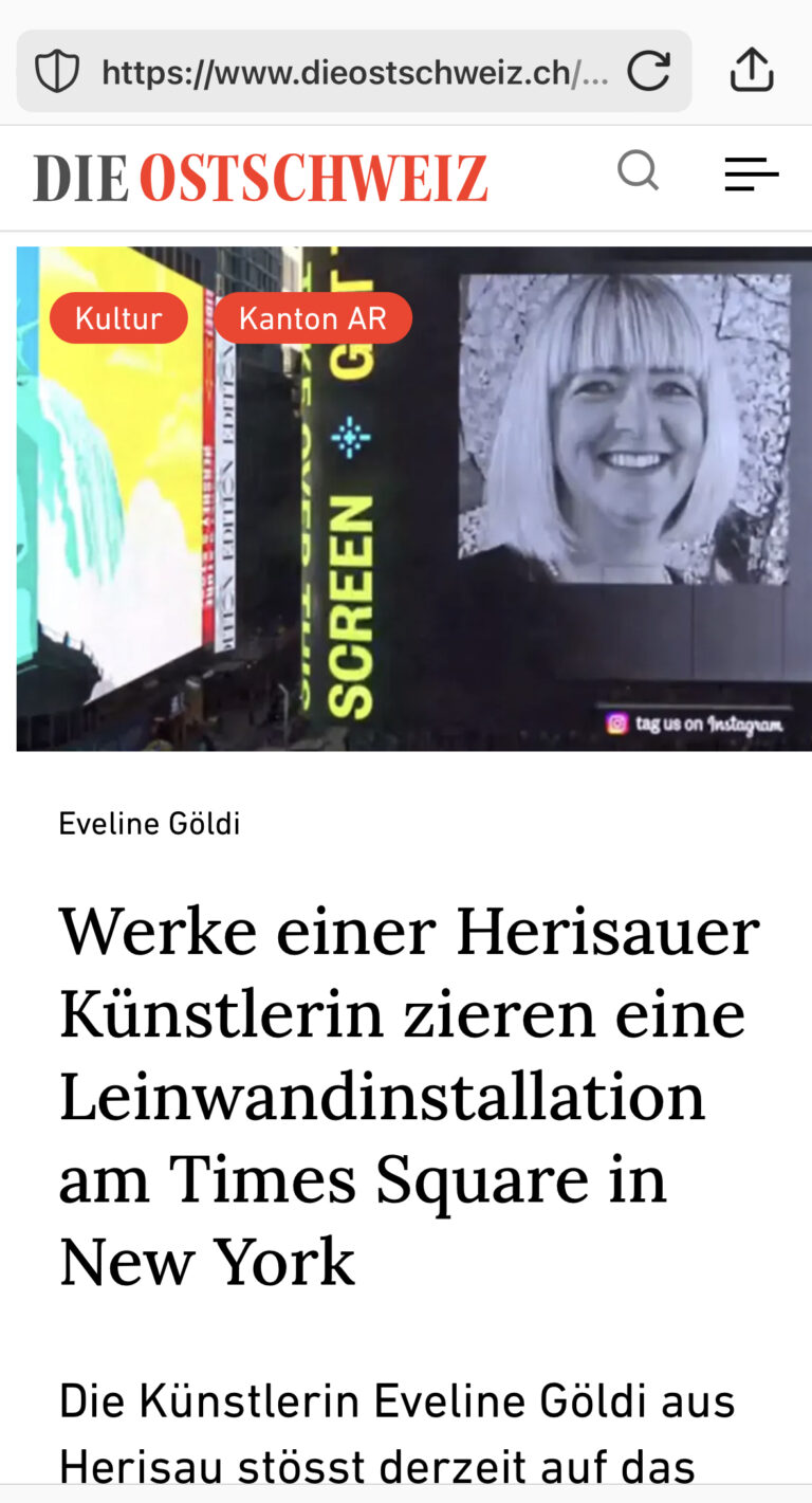 Medien & Presse – Kunst von mir am Times Squares N.Y.